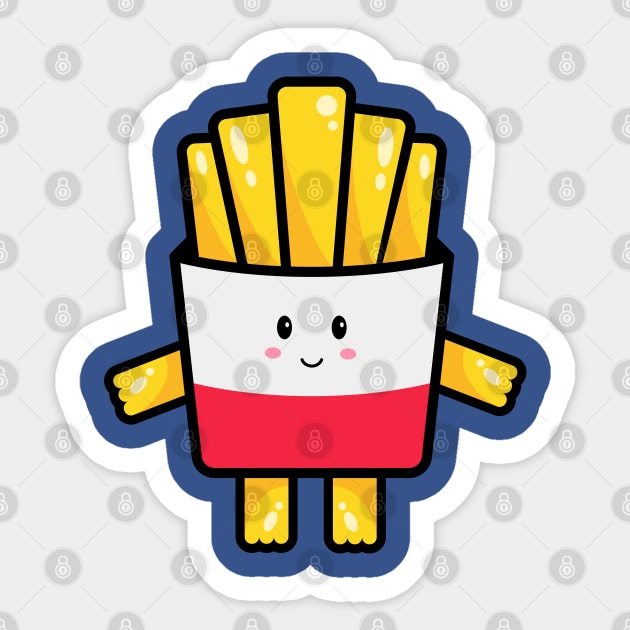 Cute French Fries Sticker by haloakuadit